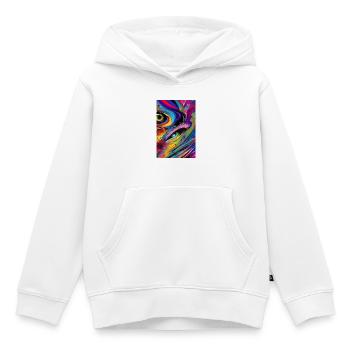 Abstrakte Kunst - Kinder Premium Organic Hoodie - Weiß - Vorne - AI Model Kid Female (0cm)
