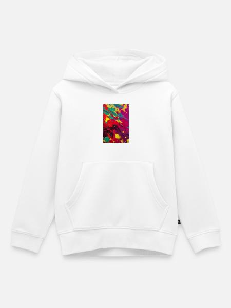 Abstrakte Kunst - Kinder Premium Organic Hoodie - Weiß