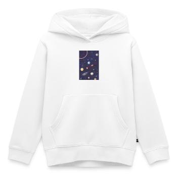 Weltall und Planeten - Kinder Premium Organic Hoodie - Weiß - Vorne - AI Model Kid Female (0cm)