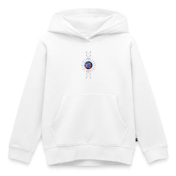 Wunderbare blaue Katze. - Kinder Premium Organic Hoodie - Weiß - Vorne - AI Model Kid Female (0cm)