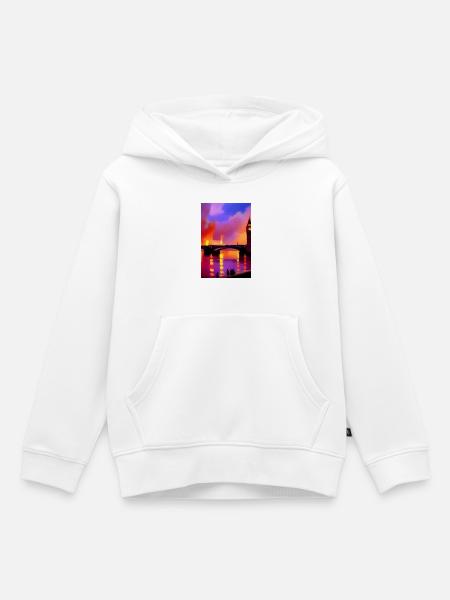 Brücken in London - Kinder Premium Organic Hoodie - Weiß