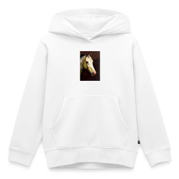 Pferdekopf Öl Malerei - Kinder Premium Organic Hoodie - Weiß - Vorne - AI Model Kid Female (0cm)