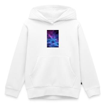 Image de la galaxie - Sweat Premium à capuche enfant bio - blanc - Devant - AI Model Kid Female (0cm)