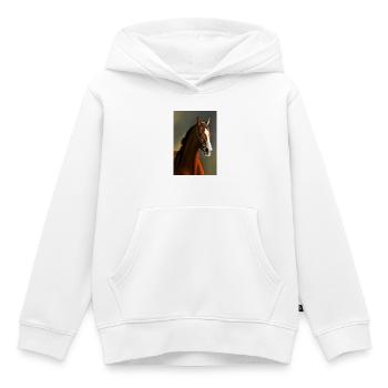 Pferdekopf Öl Malerei - Kinder Premium Organic Hoodie - Weiß - Vorne - AI Model Kid Female (0cm)