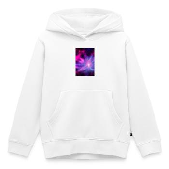 Image de la galaxie - Sweat Premium à capuche enfant bio - blanc - Devant - AI Model Kid Female (0cm)