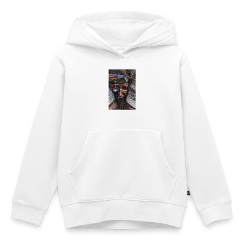 Art abstrait - Sweat Premium à capuche enfant bio - blanc - Devant - AI Model Kid Female (0cm)