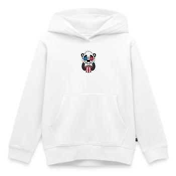 Panda Bär Popcorn Kino - Kinder Premium Organic Hoodie - Weiß - Vorne - AI Model Kid Female (0cm)