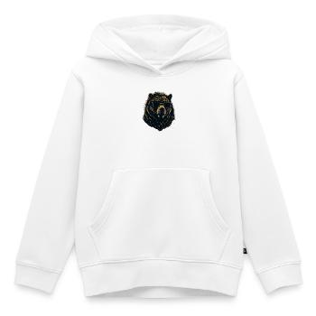 Grizzly - Kids Premium Organic Hoodie - white - Front - AI Model Kid Female (0cm)