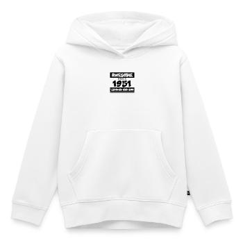 1951 - Jahrgang 1951 - Fantastisch seit 1951 - Kinder Premium Organic Hoodie - Weiß - Vorne - AI Model Kid Female (0cm)