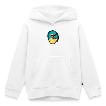 LOL 02 - Sweat Premium à capuche enfant bio - blanc - Devant - AI Model Kid Female (0cm)