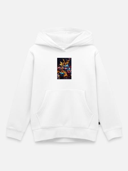 Kirschen Golden - Kinder Premium Organic Hoodie - Weiß