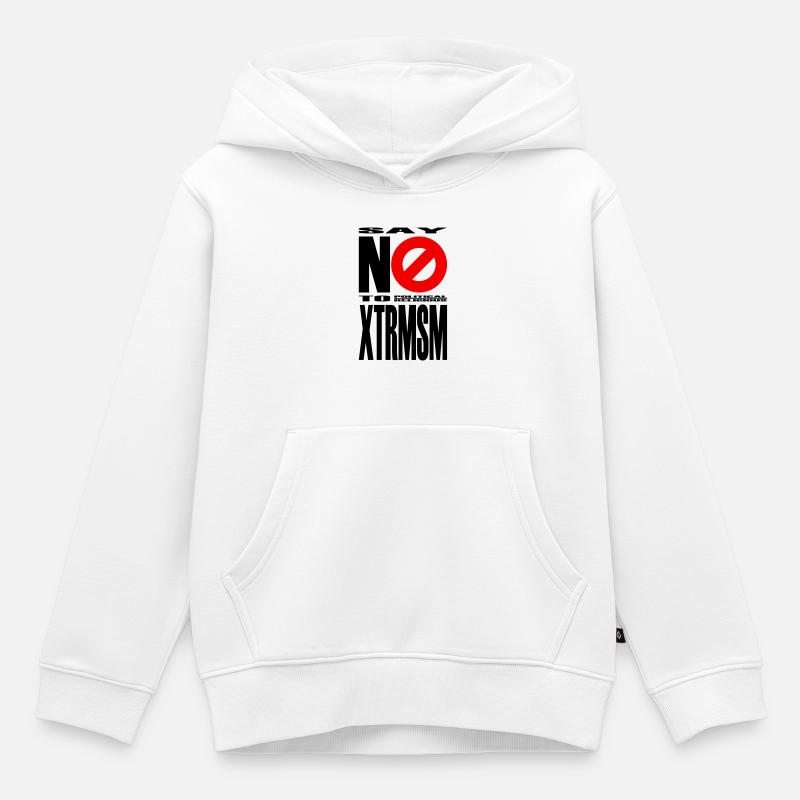 NO2XTRMSM - Kinder Premium Organic Hoodie - Weiß