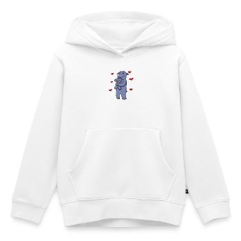 Nashorn Familie - Nashorn mit Baby - Nashörner - Kinder Premium Organic Hoodie - Weiß - Vorne - AI Model Kid Female (0cm)