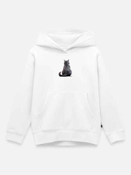 Chartreux Katze - Kinder Premium Organic Hoodie - Weiß