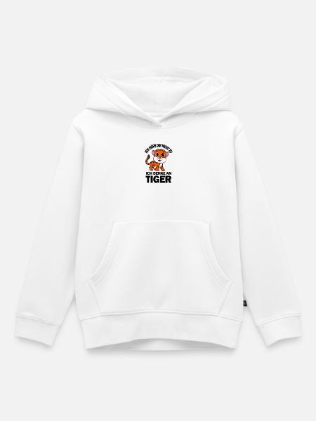 Tier Tiger - Kinder Premium Organic Hoodie - Weiß