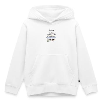 Citation imagination - Sweat Premium à capuche enfant bio - blanc - Devant - AI Model Kid Female (0cm)