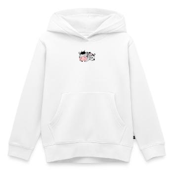 Cow Family - Vache avec bébé - Parent isolé - Sweat Premium à capuche enfant bio - blanc - Devant - AI Model Kid Female (0cm)