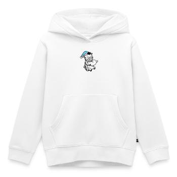 Zèbre avec oreiller et bonnet de somnolence - Sweat Premium à capuche enfant bio - blanc - Devant - AI Model Kid Female (0cm)