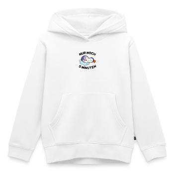 Nur noch 5 Minuten Langschläfer Schlafen Müdigkeit - Kinder Premium Organic Hoodie - Weiß - Vorne - AI Model Kid Female (0cm)