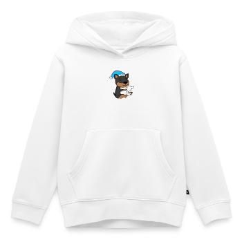Sleeping Fatigue Dog Pillow Sleepyhead - Kids Premium Organic Hoodie - white - Front - AI Model Kid Female (0cm)