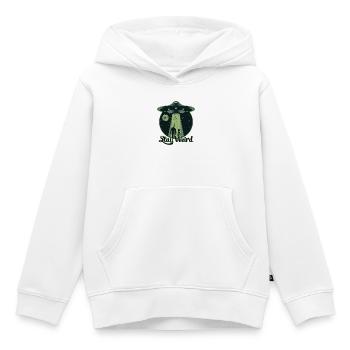 Stay Weird - OVNI, Alien - Sweat Premium à capuche enfant bio - blanc - Devant - AI Model Kid Female (0cm)