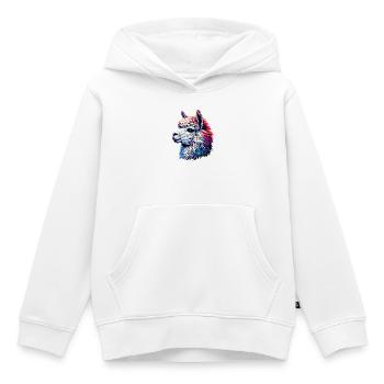 Alpaka - Kinder Premium Organic Hoodie - Weiß - Vorne - AI Model Kid Female (0cm)