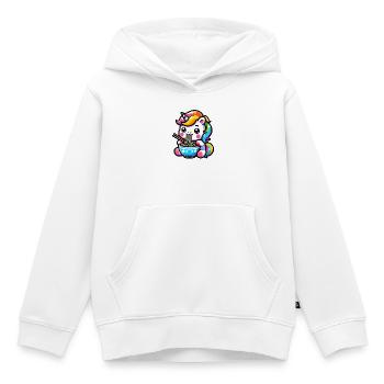 Japanische Kawaii Einhorn Ramen Asiatische Küche - Kinder Premium Organic Hoodie - Weiß - Vorne - AI Model Kid Female (0cm)