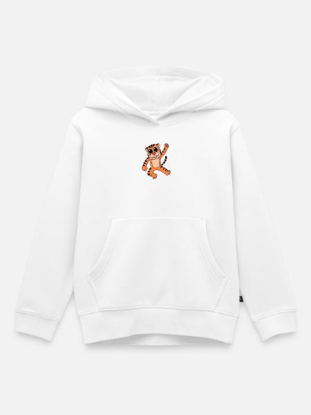 Tiger - Kinder Premium Organic Hoodie - Weiß