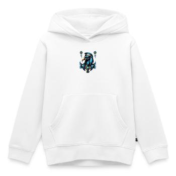 Horus, le dieu faucon égyptien. - Sweat Premium à capuche enfant bio - blanc - Devant - AI Model Kid Female (0cm)