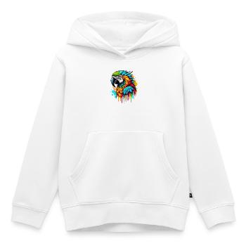 Papagei - Kinder Premium Organic Hoodie - Weiß - Vorne - AI Model Kid Female (0cm)