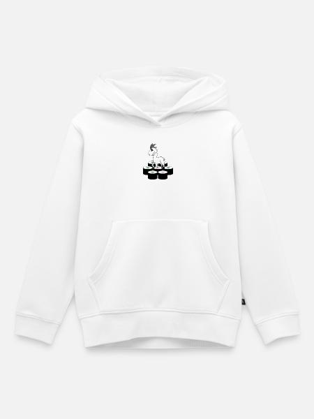Ziege Sushi - Kinder Premium Organic Hoodie - Weiß