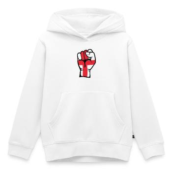 Nordischer Fist mit Dänemark Flagge - Kinder Premium Organic Hoodie - Weiß - Vorne - AI Model Kid Female (0cm)