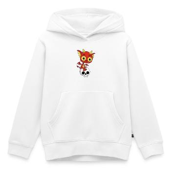 Petit démon se repose - Sweat Premium à capuche enfant bio - blanc - Devant - AI Model Kid Female (0cm)