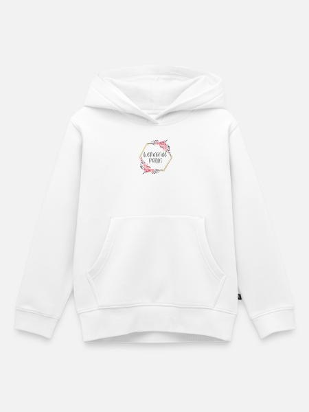 Boho werdende Patin Geschenk - Kinder Premium Organic Hoodie - Weiß