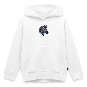 Zebra - Kinder Premium Organic Hoodie - Weiß - Vorne - AI Model Kid Female (0cm)