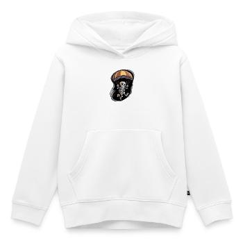 Besonderes Skelett mit Regenschirm und Christi Himmelfahrt - Kinder Premium Organic Hoodie - Weiß - Vorne - AI Model Kid Female (0cm)