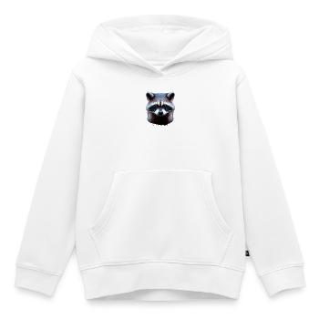 raton laveur raton laveur J’adore petit raton laveur mignon - Sweat Premium à capuche enfant bio - blanc - Devant - AI Model Kid Female (0cm)