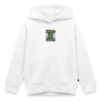 L’AGRICULTURE : LÀ OÙ LA SALETÉ RENCONTRE LE DESTIN - Sweat Premium à capuche enfant bio - blanc - Devant - AI Model Kid Female (0cm)