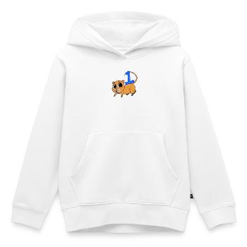 Numéro 1 Numéro Un - Motif Quokka - Sweat Premium à capuche enfant bio - blanc - Devant - AI Model Kid Female (0cm)