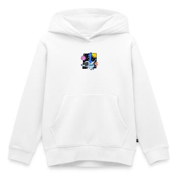 Numéro 1 Numéro Un - Motif Astronaute - Sweat Premium à capuche enfant bio - blanc - Devant - AI Model Kid Female (0cm)