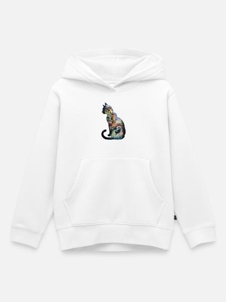 Venezianischer Stadtkreis Silhouette - Kinder Premium Organic Hoodie - Weiß