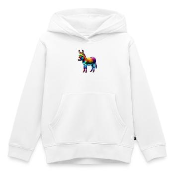 Esel-Maultier - Kinder Premium Organic Hoodie - Weiß - Vorne - AI Model Kid Female (0cm)