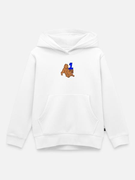 Zahl 1 Nummer Eins - Kinder Premium Organic Hoodie - Weiß