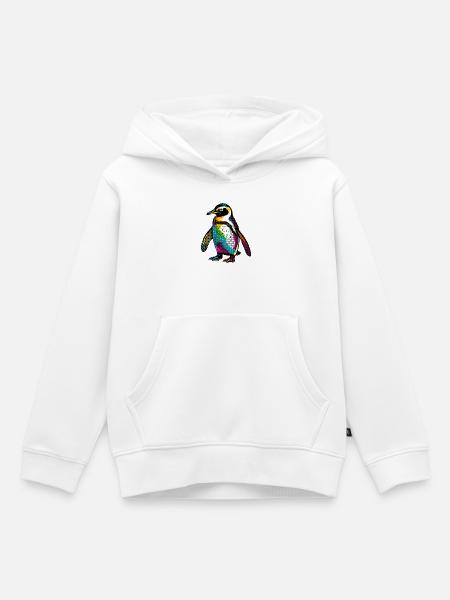 Pinguin - Kinder Premium Organic Hoodie - Weiß