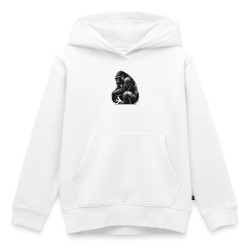 Gorilla - Kinder Premium Organic Hoodie - Weiß - Vorne - AI Model Kid Female (0cm)