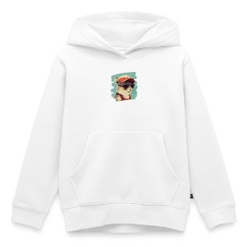 Streifenhörnchen Retro - Kinder Premium Organic Hoodie - Weiß - Vorne - AI Model Kid Female (0cm)