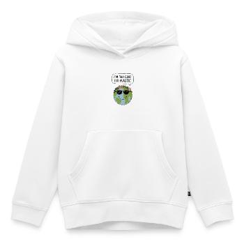 Too Cool for Plastic - Kinder Premium Organic Hoodie - Weiß - Vorne - AI Model Kid Female (0cm)