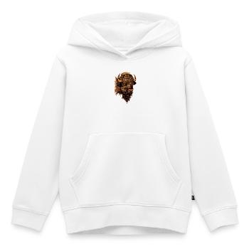 Bison, Bison, Bovins sauvages, Bison, Bison d’Amérique - Sweat Premium à capuche enfant bio - blanc - Devant - AI Model Kid Female (0cm)