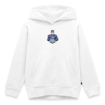 Daily Hero - Entfessle den Helden in Dir - Kinder Premium Organic Hoodie - Weiß - Vorne - AI Model Kid Female (0cm)