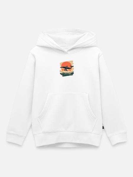 Wal Retro - Kinder Premium Organic Hoodie - Weiß
